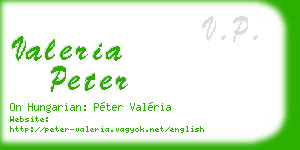 valeria peter business card