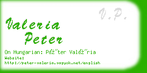 valeria peter business card